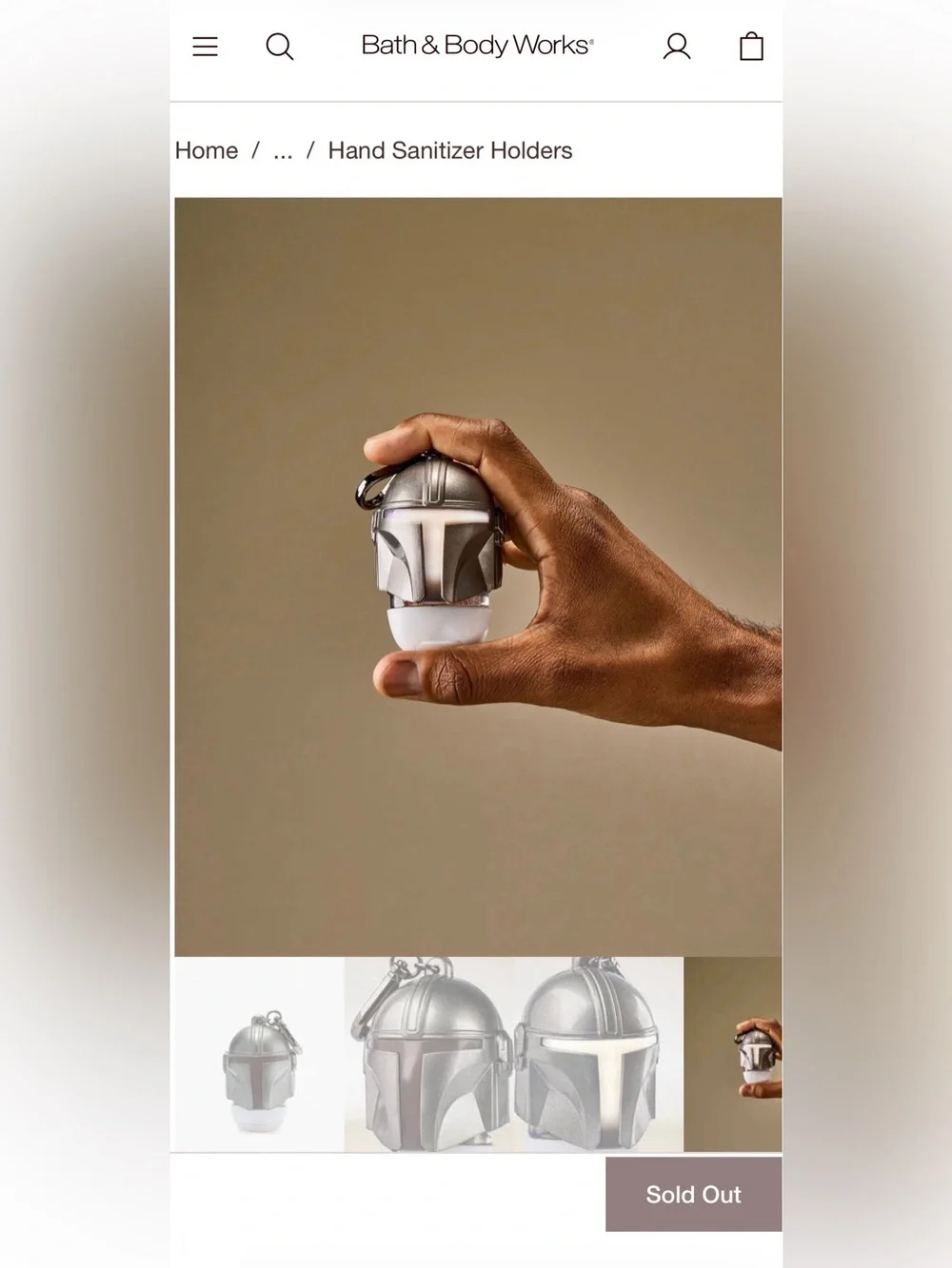 Bath & Body Works Star Wars Mandalorian PocketBac Light Up Hand Sanitizer Holder